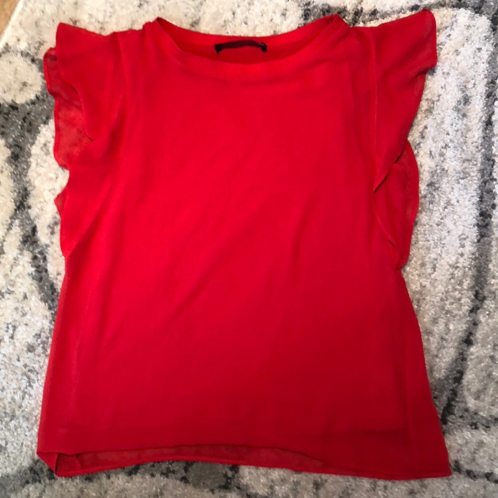 Bright red Zara Top